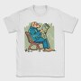 Newspaper Dog Read News, Tricou Barbati (Unisex)