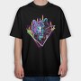 Neon Tiger, Tricou Oversize Barbati (Unisex)
