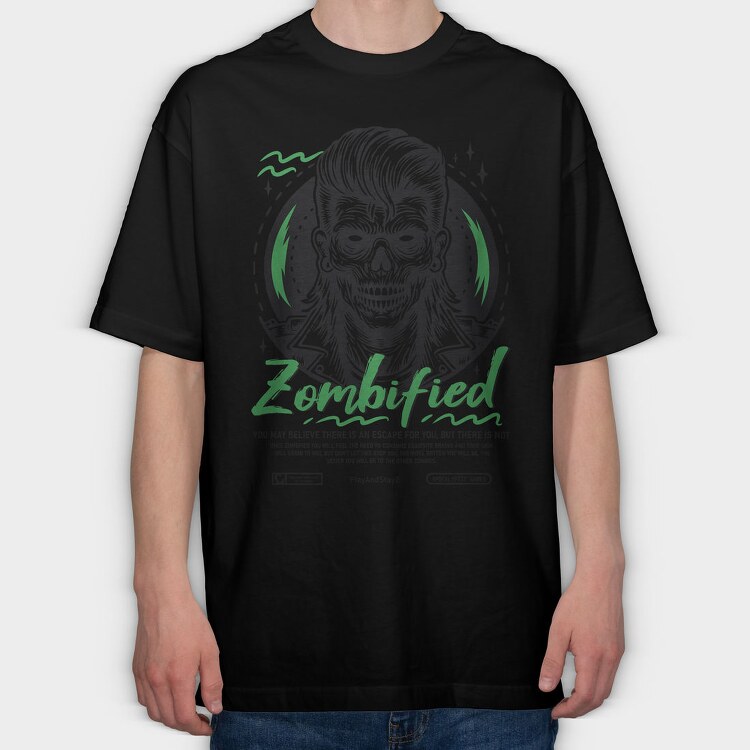 Zombified, Tricou Oversize Barbati (Unisex)