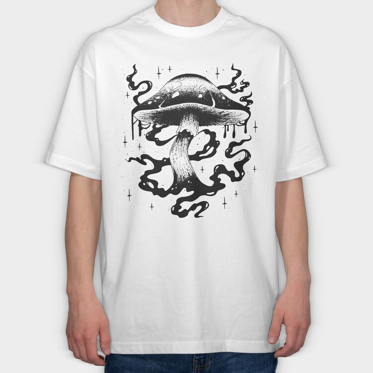 Mystical Mushroom Tote, Tricou Oversize Barbati (Unisex)