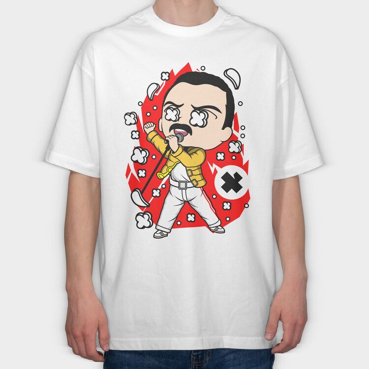 Freddies Rock Star, Tricou Oversize Barbati (Unisex)