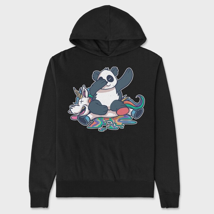 Panda Unicorn Dab, Hanorac Oversize Barbati (Unisex)