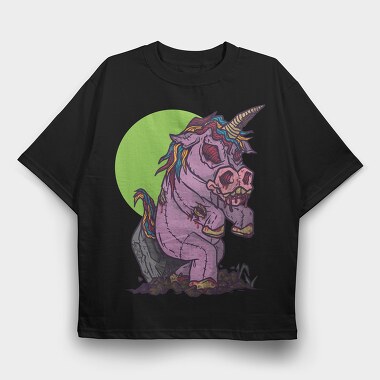 Zombie Unicorn Toy, Tricou Oversize Barbati (Unisex)