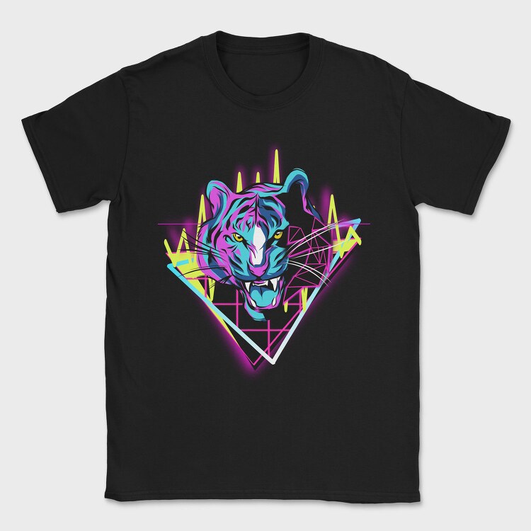 Neon Tiger, Tricou Barbati (Unisex)