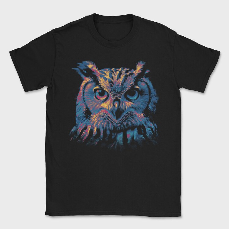 Neon Owl, Tricou Barbati (Unisex)
