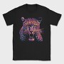 Neon Leopard Angry, Tricou Barbati (Unisex)