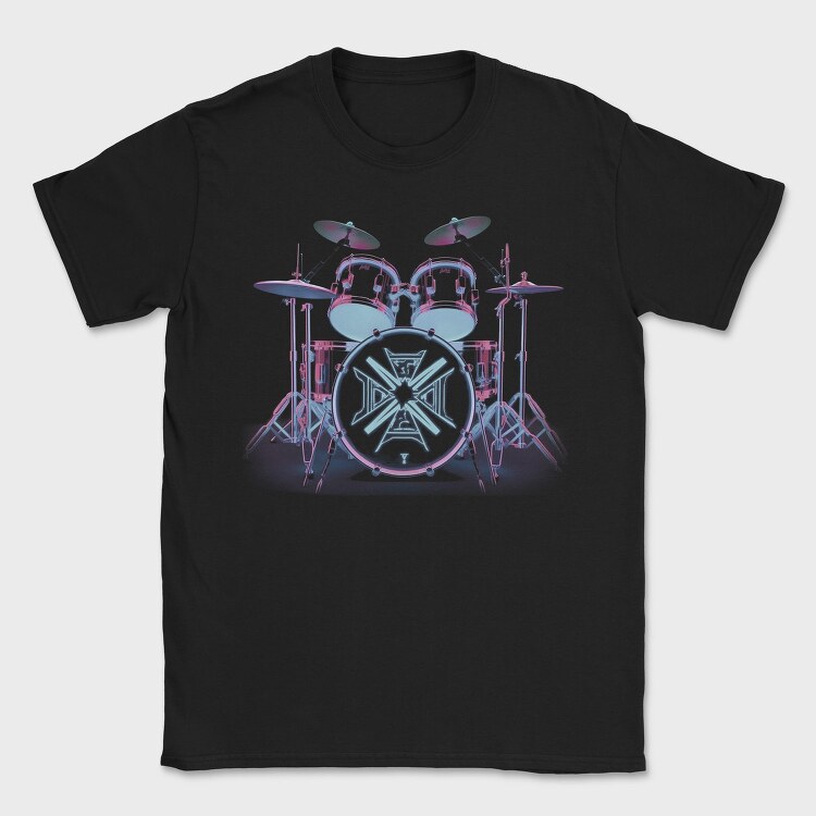 Neon Drum Set Drums, Tricou Barbati (Unisex)