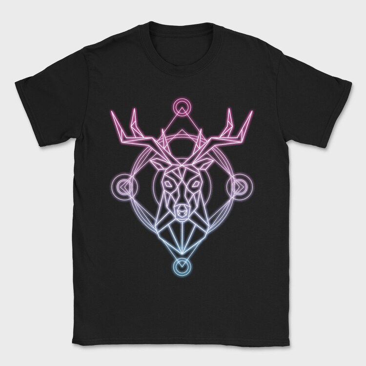 Neon Deer, Tricou Barbati (Unisex)