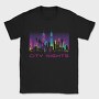 Neon City Skyline City Nights, Tricou Barbati (Unisex)