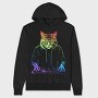 Neon Cat Dj, Hanorac Oversize Barbati (Unisex)