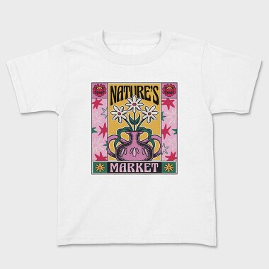 Natures Market Flower Vase Tote 01, Tricou Copii