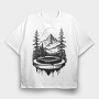 Nature Turntable, Tricou Oversize Barbati (Unisex)