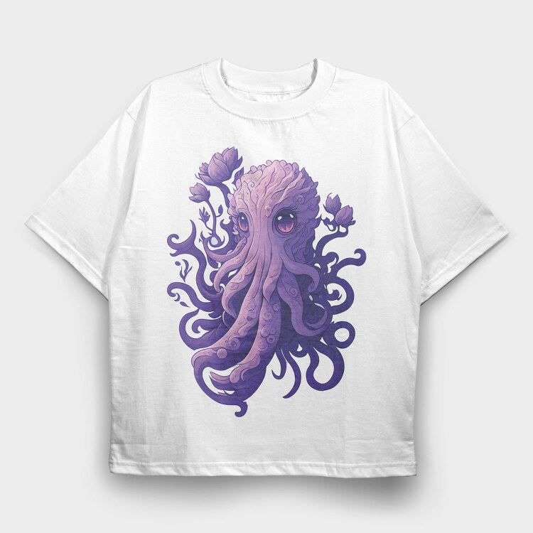 Mystical Octopus, Tricou Oversize Barbati (Unisex)