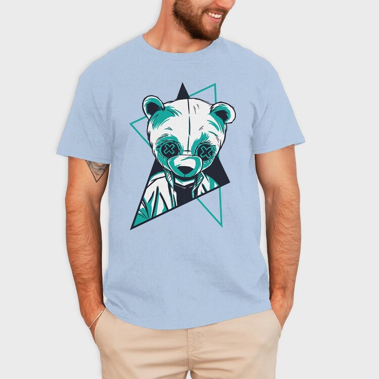 Neon Panda, Tricou Barbati (Unisex)
