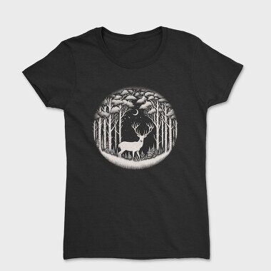 Mystical Deer Forest Somewhere, Tricou Femei