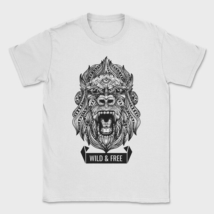 Gorilla Illustration, Tricou Barbati (Unisex)