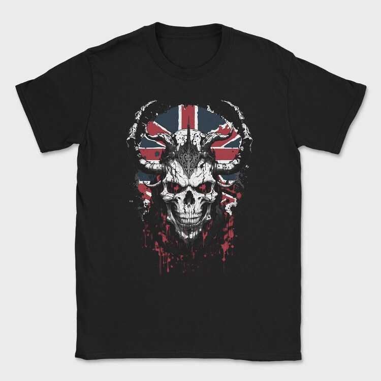Union Jack Skull, Tricou Barbati (Unisex)