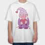 Valentines Day Gnome, Tricou Oversize Barbati (Unisex)