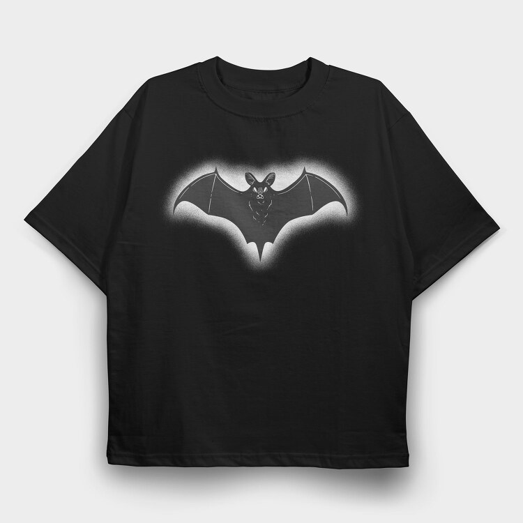 Goth Bat Highlighted Glowing, Tricou Oversize Barbati (Unisex)