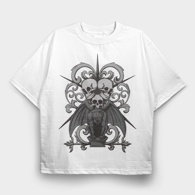 Gothic Gargoyle, Tricou Oversize Barbati (Unisex)