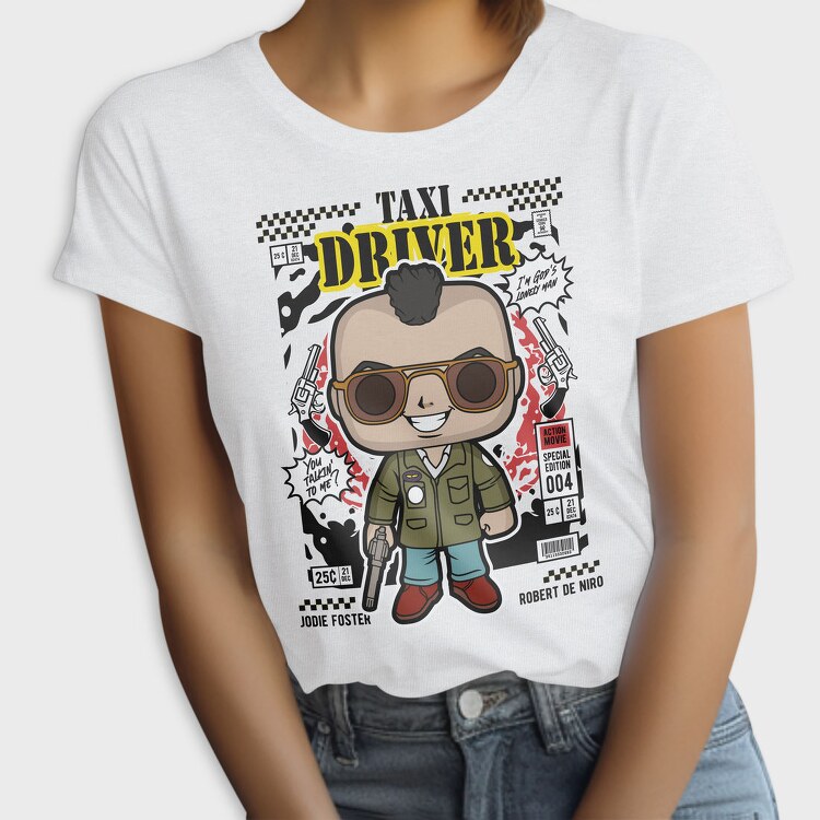 Taxi Driver Pop Art, Tricou Femei