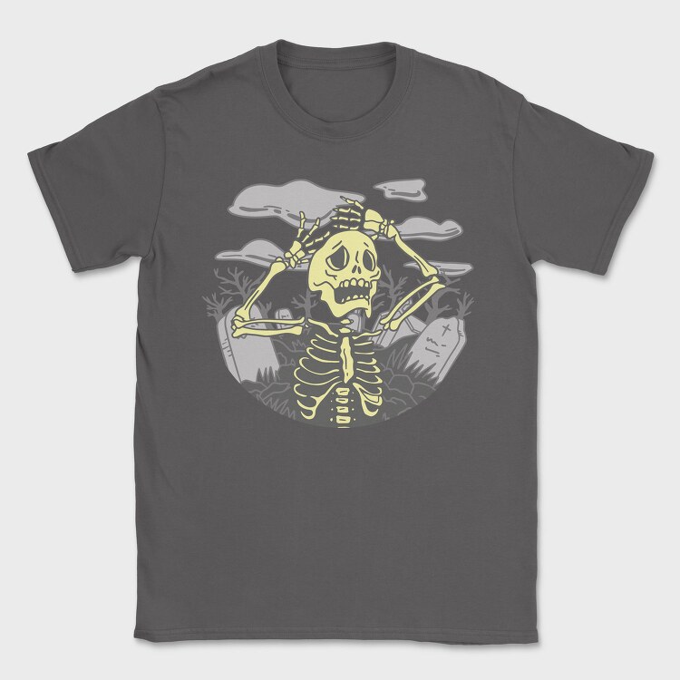 Graveyard Skeleton Unhappy Squeleton In A, Tricou Barbati (Unisex)