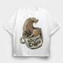 Great Wave Coffee Cup, Tricou Oversize Barbati (Unisex)