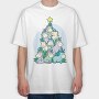 Unicorns Christmas Tree, Tricou Oversize Barbati (Unisex)