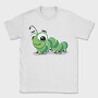 Green Caterpillar Smile, Tricou Barbati (Unisex)