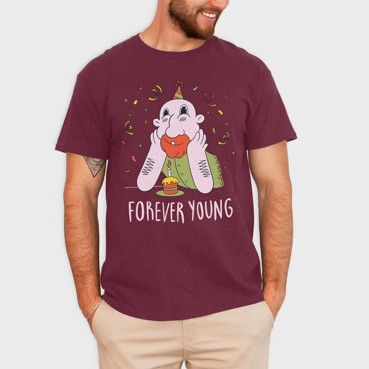 Forever Young, Tricou Barbati (Unisex)
