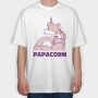Unicorn Daddy And Baby Papacorn, Tricou Oversize Barbati (Unisex)