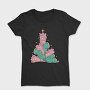 Unicorns And T Rex Christmas Tree, Tricou Femei