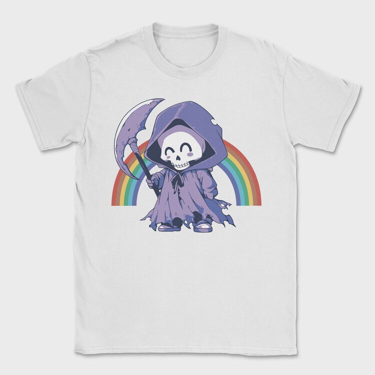 Grim Reaper Rainbow Smile Reaper, Tricou Barbati (Unisex)