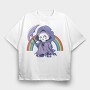 Grim Reaper Rainbow Smile Reaper, Tricou Oversize Barbati (Unisex)