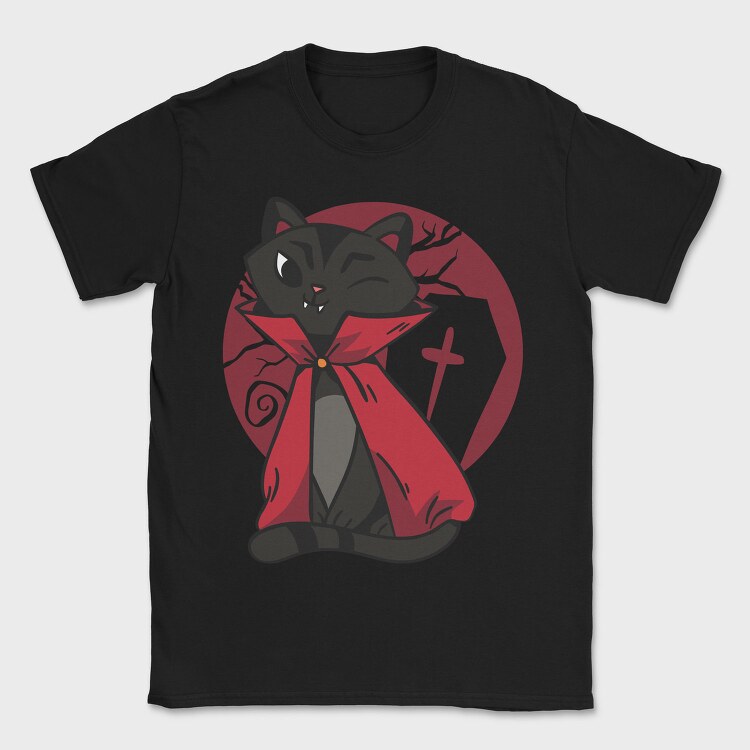 Vampire Cat Spooky, Tricou Barbati (Unisex)