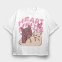 Valentine Cats Couple S Day Cute, Tricou Oversize Barbati (Unisex)