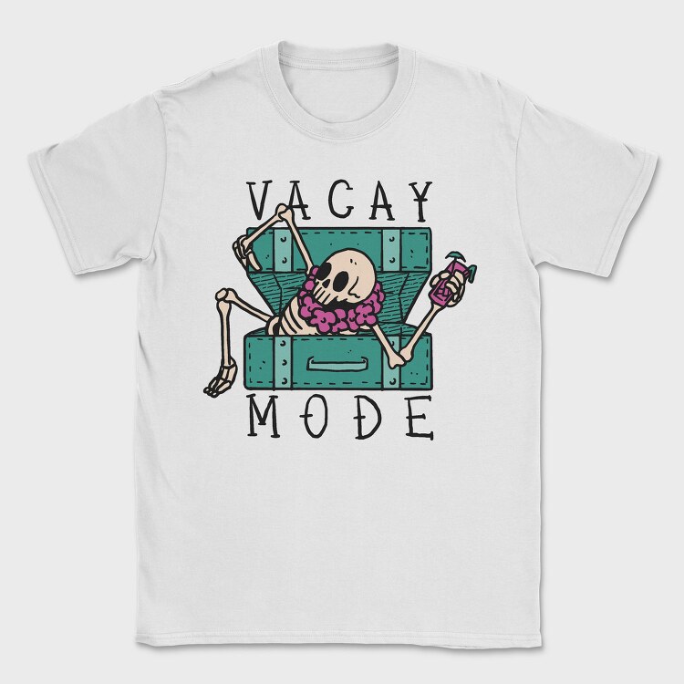 Vacation Skeleton Luggage, Tricou Barbati (Unisex)