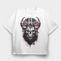 Union Jack Skull, Tricou Oversize Barbati (Unisex)