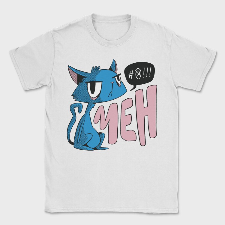 Unimpressed Cat Meh, Tricou Barbati (Unisex)