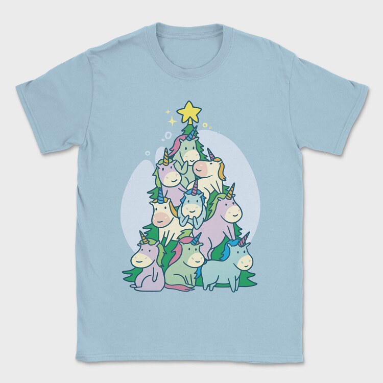 Unicorns Christmas Tree, Tricou Barbati (Unisex)