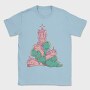 Unicorns And T Rex Christmas Tree, Tricou Barbati (Unisex)