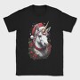 Unicorn With Christmas Hat, Tricou Barbati (Unisex)