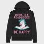Unicorn Reading, Hanorac Oversize Barbati (Unisex)