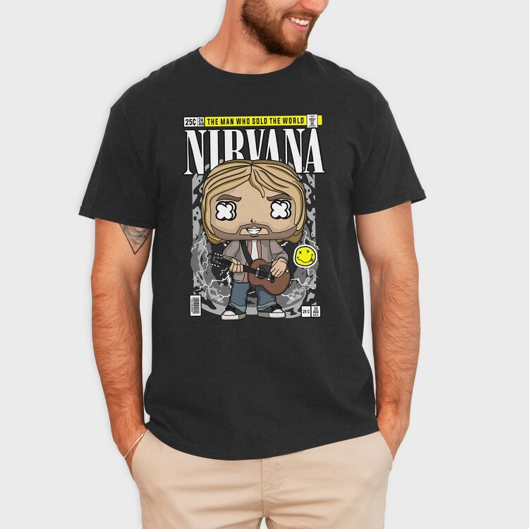 Nirvana Pop Icon, Tricou Barbati (Unisex)