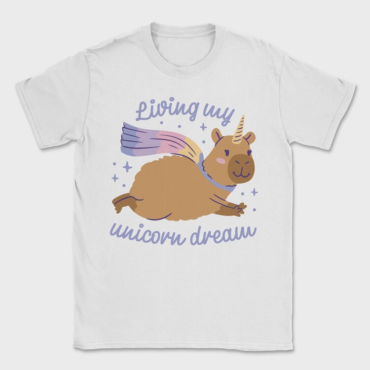 Unicorn Dream Capybara, Tricou Barbati (Unisex)