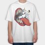 Unicorn And Monster Mouth Eaten, Tricou Oversize Barbati (Unisex)