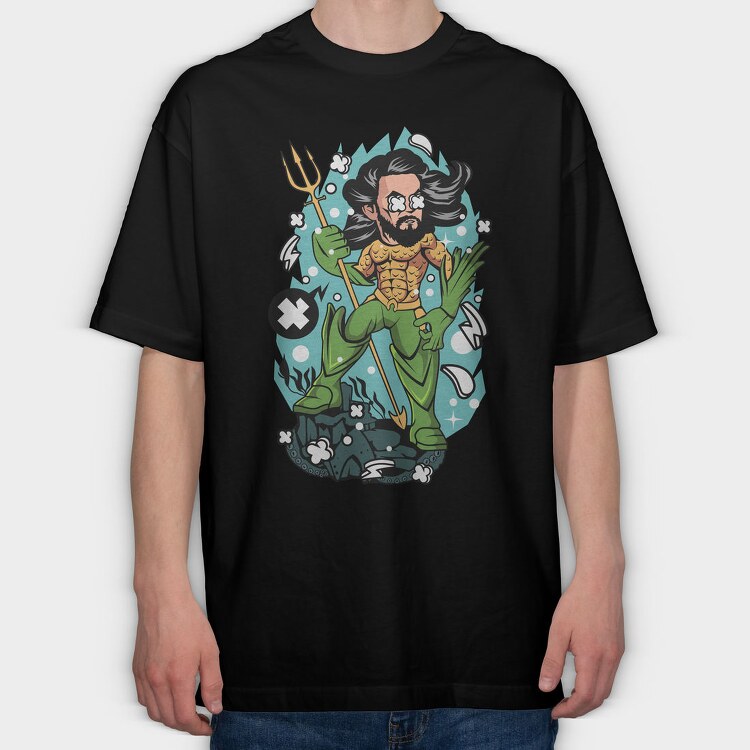 Aquamans Trident 1, Tricou Oversize Barbati (Unisex)