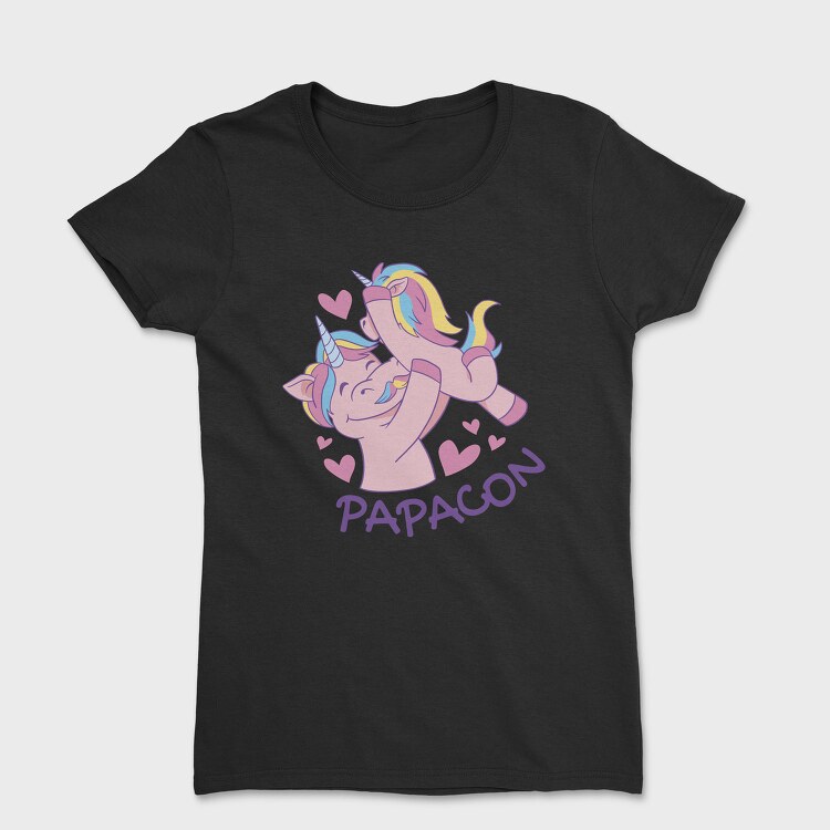 Unicorn Dad Cartoon Papacorn, Tricou Femei