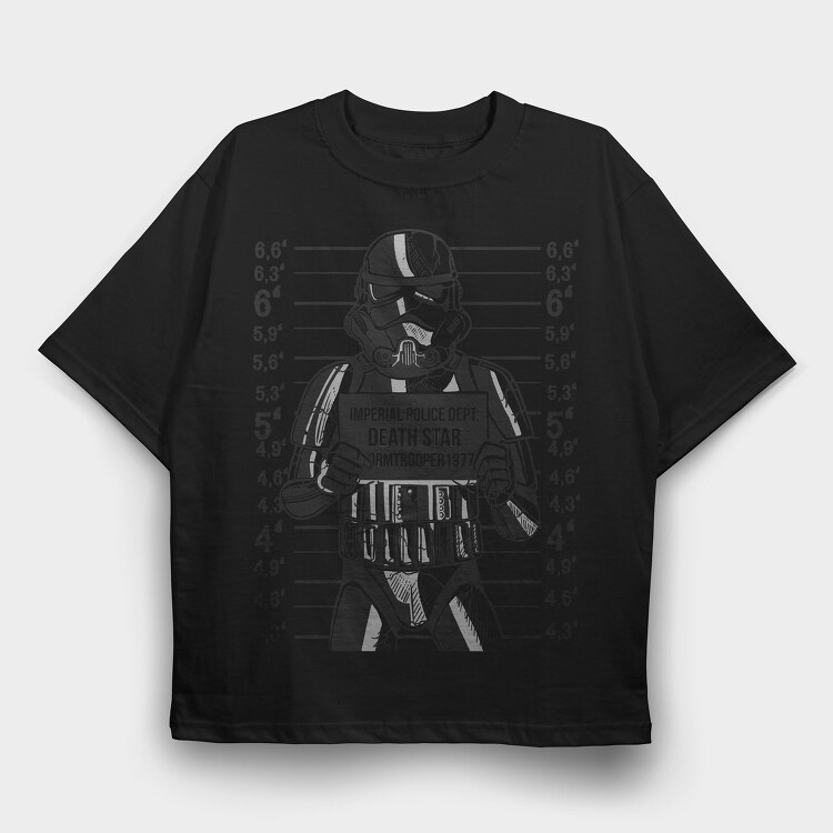 Stormtrooper Mugshot, Tricou Oversize Barbati (Unisex)