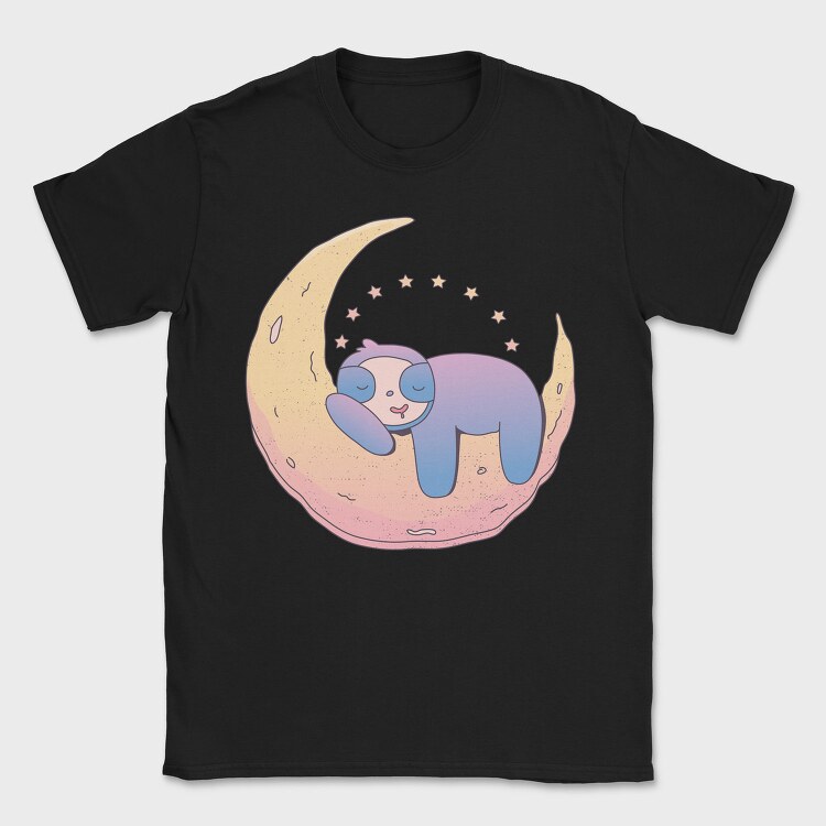 Sloth On Moon, Tricou Barbati (Unisex)
